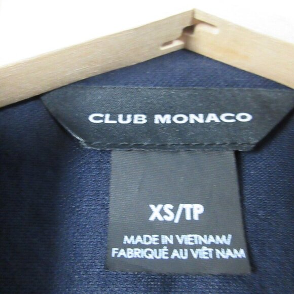 Club Monaco Women Short Sleeve Boxy Dress Mini Short Button Henley Black XS 222 - Picture 3 of 9